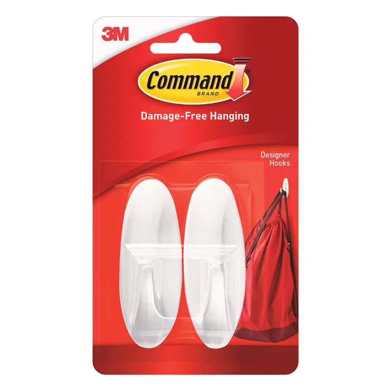 3M Command Medium Plastic Hook 3-1/8 In. L 2 Pk (Pack Of 6) - Deal Of The Week 1