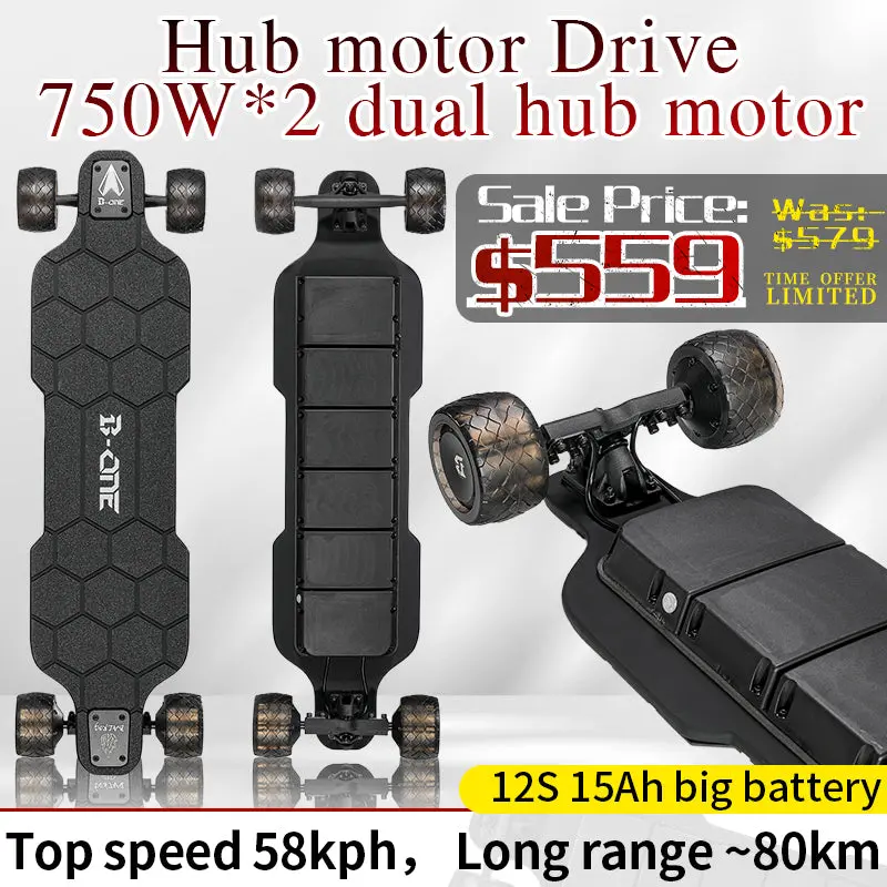 Balrog Hs Electric Skateboard (Up To 80Km Range) 1