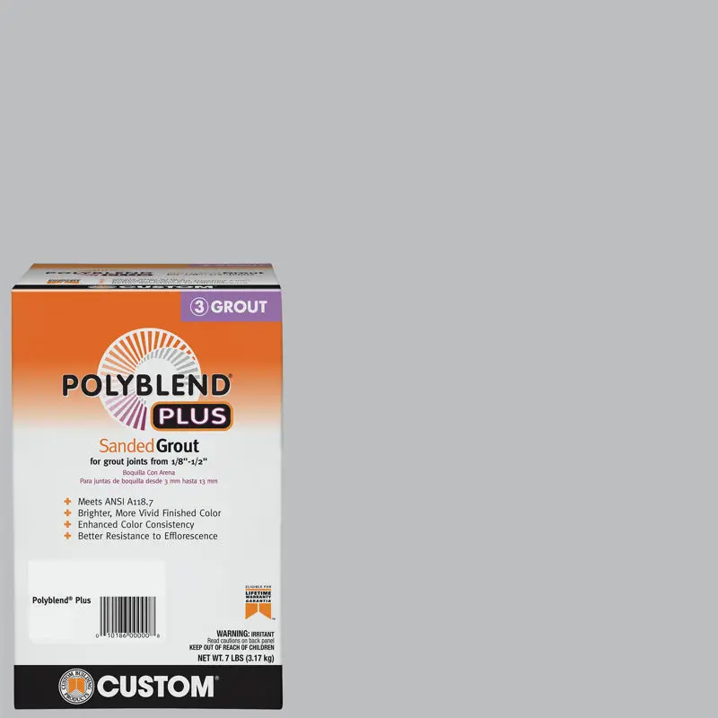 Custom Building Products Polyblend Plus Indoor And Outdoor Platinum Sanded Grout 7 Lb - Open Box 1