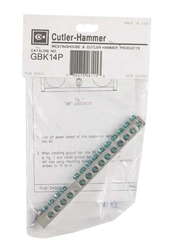 Eaton Cutler-Hammer 0 Amps N/A V 14 Space 14 Circuits Bolt-On Mount Ground Bar Kit - Deal Of The Week 1