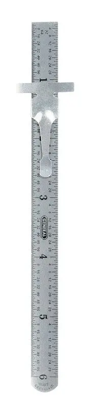 General Tools 6 In. L X 1/2 In. W Stainless Steel Precision Rule - Open Box 1