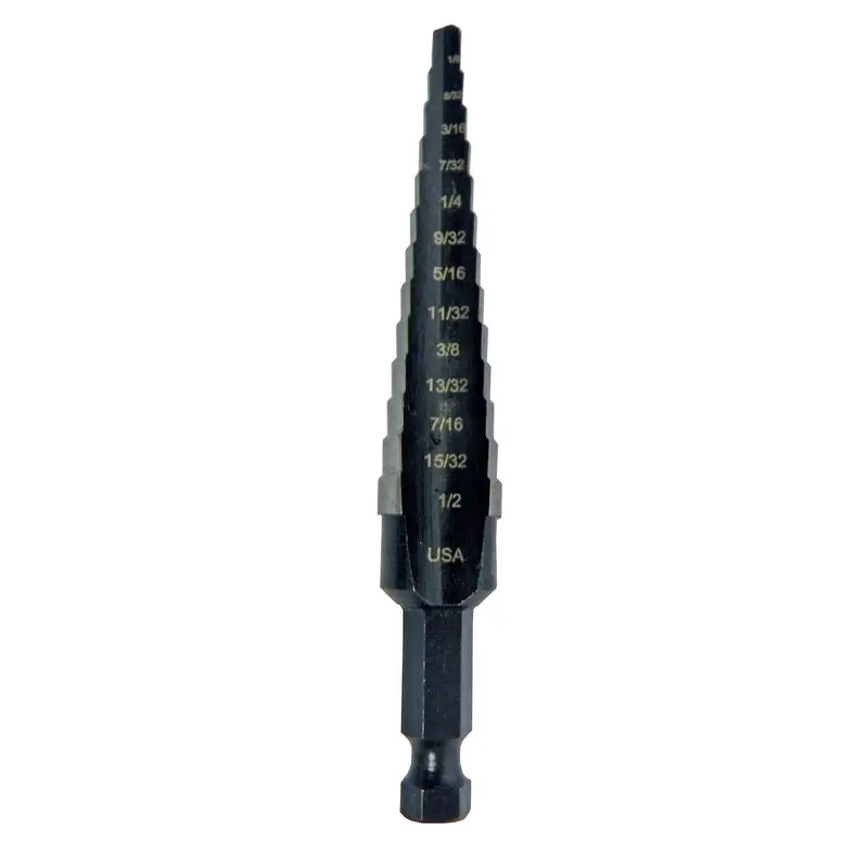 Irwin Unibit 1/8 To 1/2 In. High Speed Steel Step Drill Bit Square Shank 1 Pc - Deal Of The Week 1