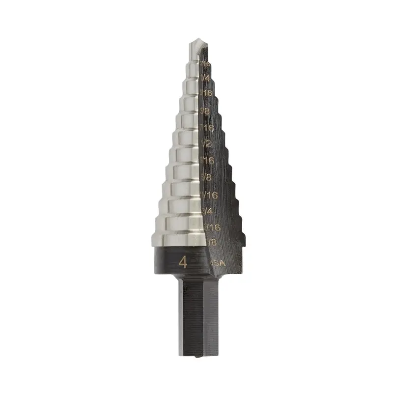 Irwin Unibit 3/16 To 7/8 In. X 6 In. L High Speed Steel Step Drill Bit Square Shank 1 Pc - Deal Of The Week 1