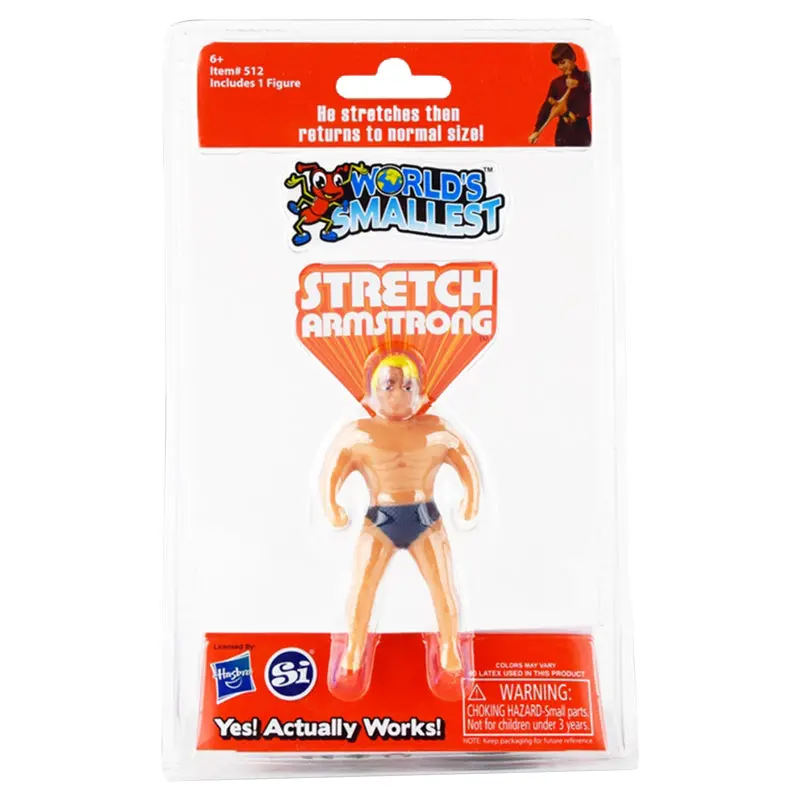 Super Impulse World's Smallest Stretch Armstrong Rubber Multicolored - Deal Of The Week 1