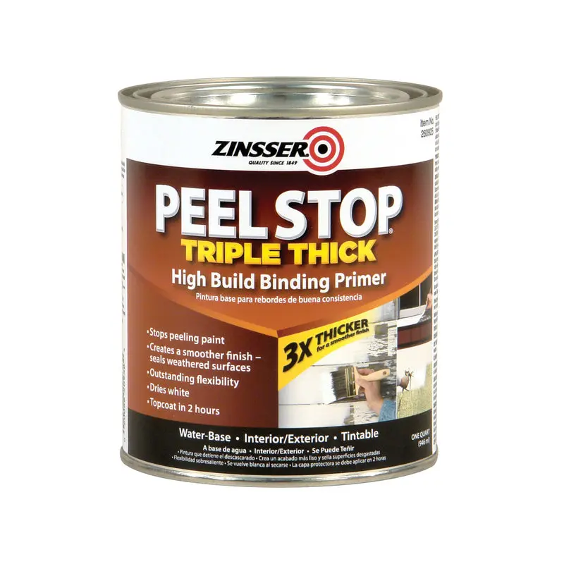 Zinsser Peel Stop White Smooth Water-Based Acrylic High Build Binding Primer 1 Qt - Open Box 1